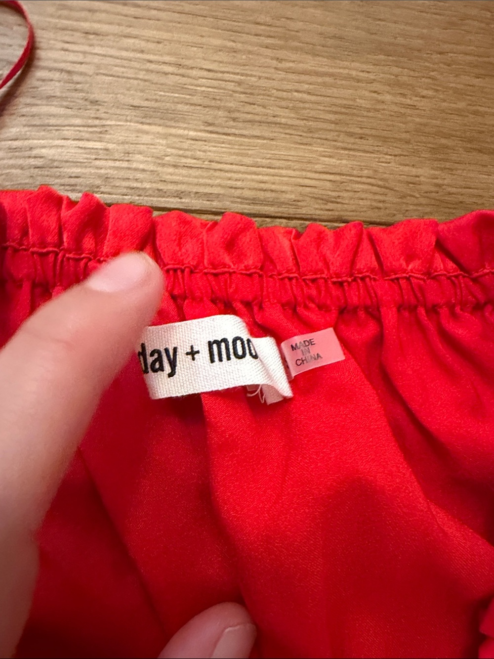 Red Ruffled Strapless Mini Dress - Picture 2 of 5